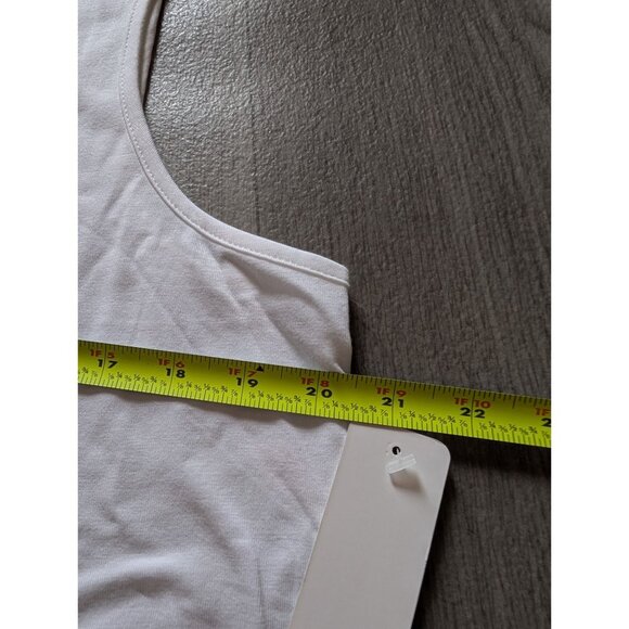 Isabel Pima Tunic Tank White Womens L Soft Surroundings Sleeveless NWT - Picture 9 of 9